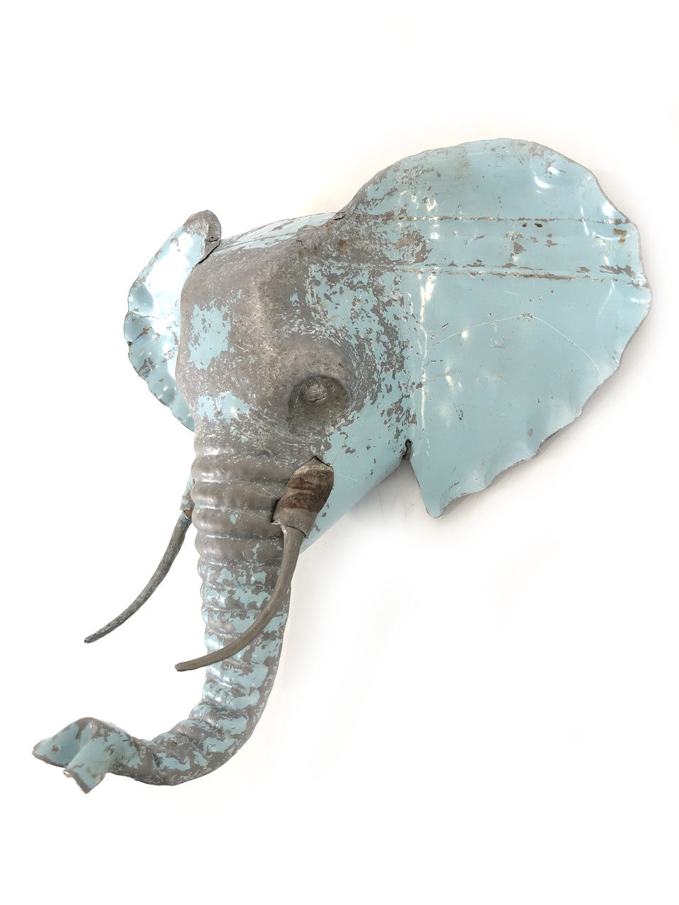 Recycled Metal Elephant Wall Mask