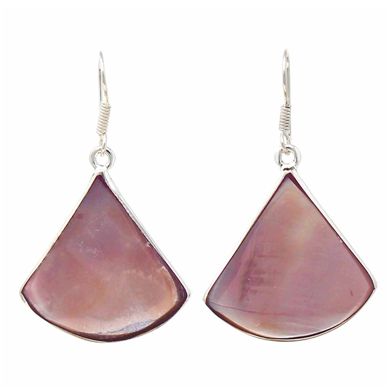Pink Fan Earrings