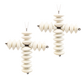 Recycled Paper Cross Ornaments Set