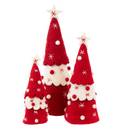 Embellished Christmas Tree Set of 3 (Red)
