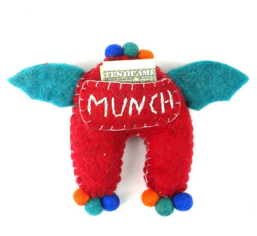 Red Flying Monster Fairy Tooth Pillow