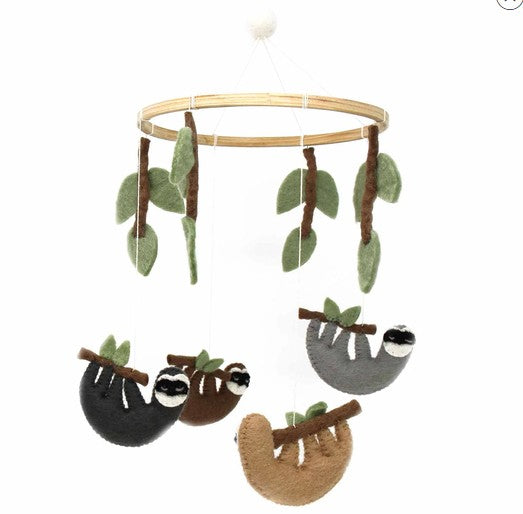 Felt Sloth Nursery Mobile