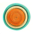 Serving Baskets Set of 3 Turquoise Orange White