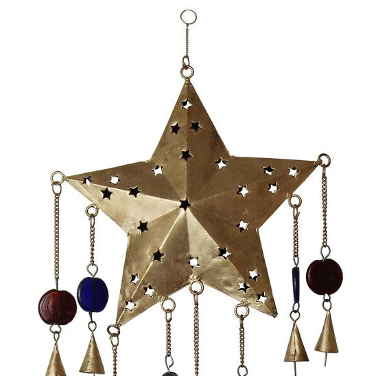 Recycled Iron Star Wind Chime
