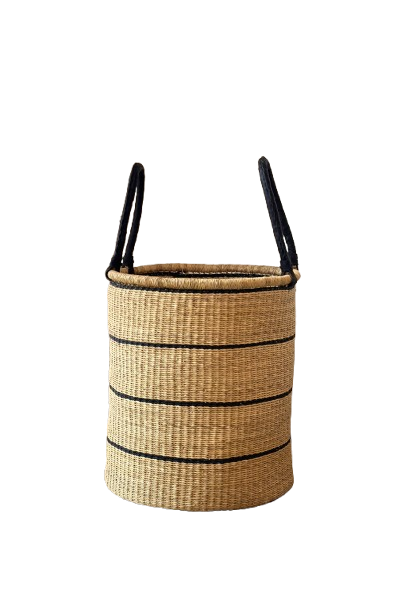 Striped Laundry Basket