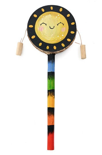 Sun Face and Rainbows Spin Drum