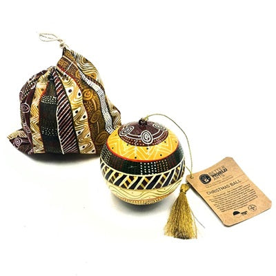 Aboriginal Art Christmas Ball Ornament Jilamara