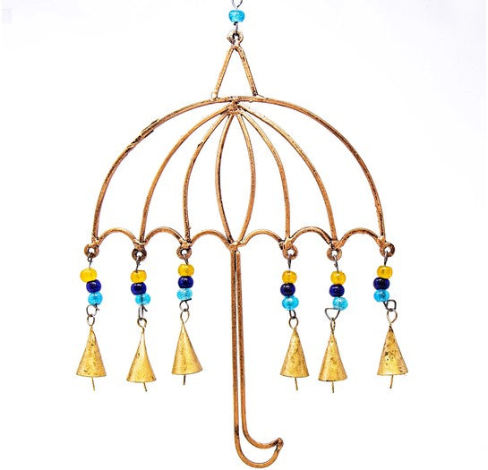 Recycled Iron Umbrella Wind Chime