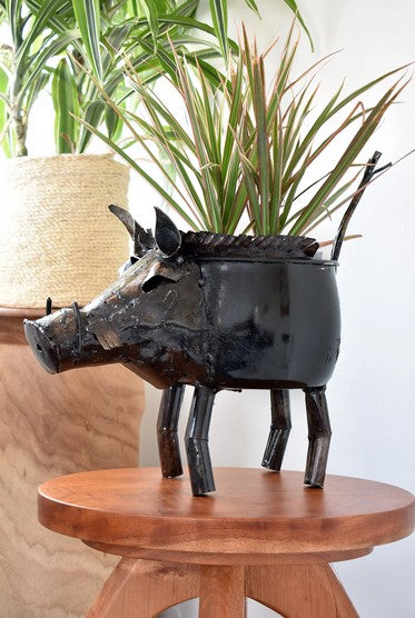 Upcycled Warthog Planter