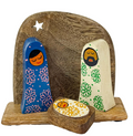Mango Wood Nativity 4 Piece Set