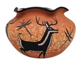 Zuni Made Fluted Bowl with Deer