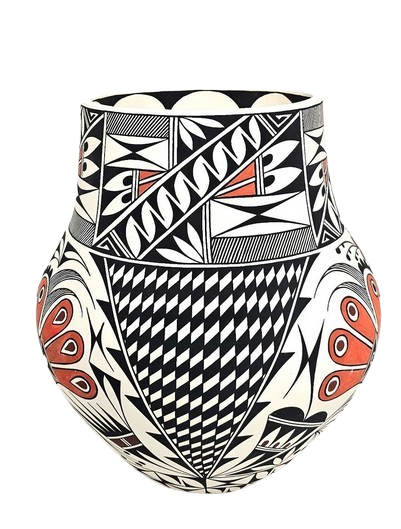 Native American Acoma Pueblo Birds Pot