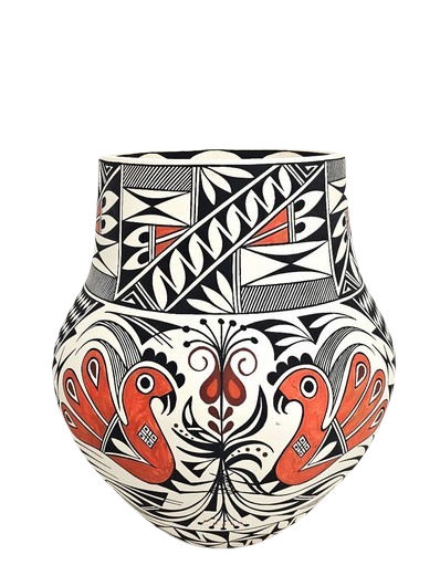 Native American Acoma Pueblo Birds Pot