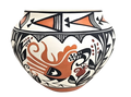 Native American Acoma Geo Bird Pottery