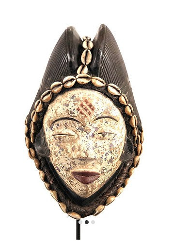 Shelled African Punu Mask