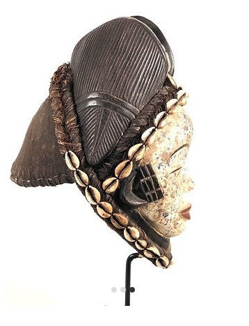 Shelled African Punu Mask