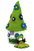 Blue Flower Fairy House