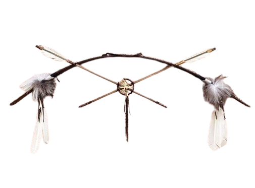 Native American Bow with Crossed Arrows