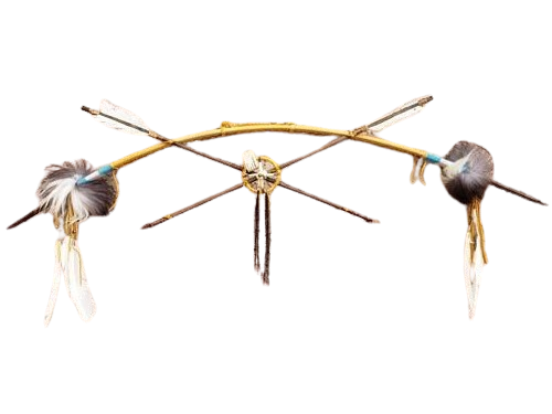 Native American Bow with Crossed Arrows