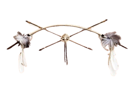 Native American Bow with Crossed Arrows