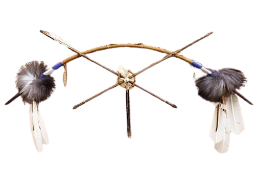 Native American Bow with Crossed Arrows