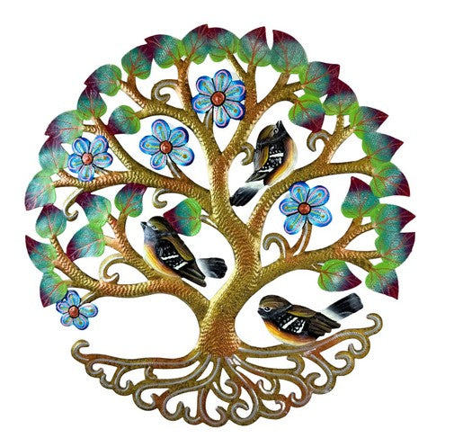 Flowering Tree of Life Haitian Metal Art