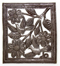 Framed Flowers & Birds Haitian Metal Art