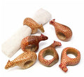 Cheetah Mahogany Napkin Rings Set of 6