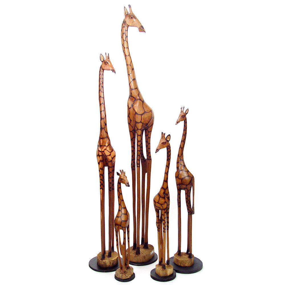Olivewood Standing Giraffe