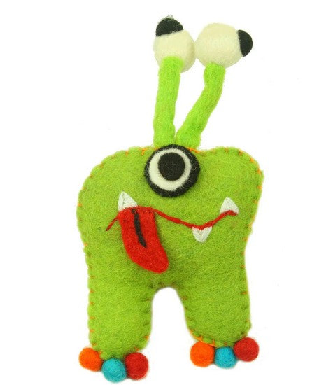 Green Eyed Monster Fairy Tooth Pillow