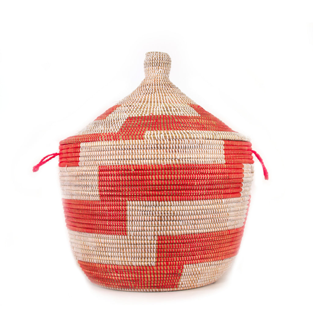 Red Geometric Basket