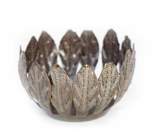Mango Leaf Metal Bowl