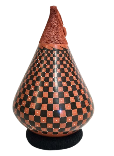 Mata Ortiz Checkered Owl Pot