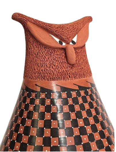 Mata Ortiz Checkered Owl Pot
