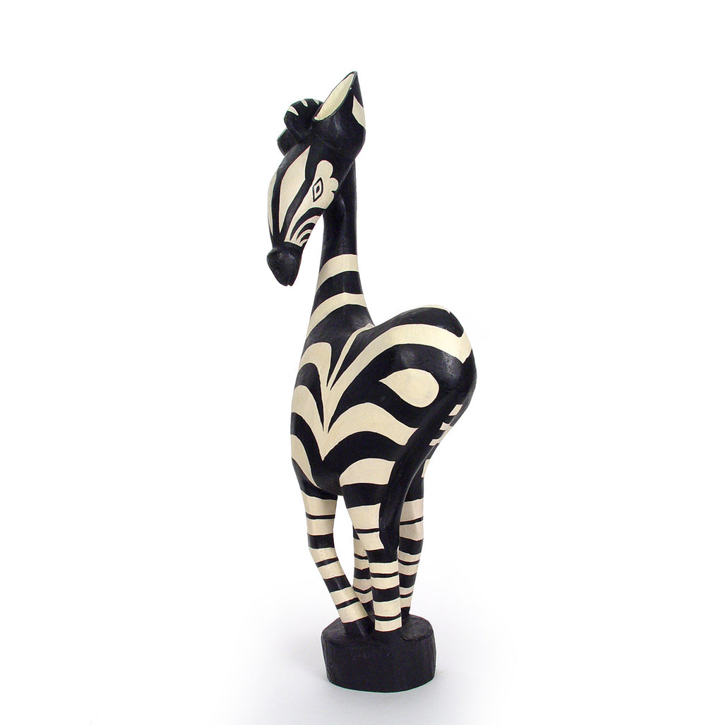 Standing Wooden Zebra