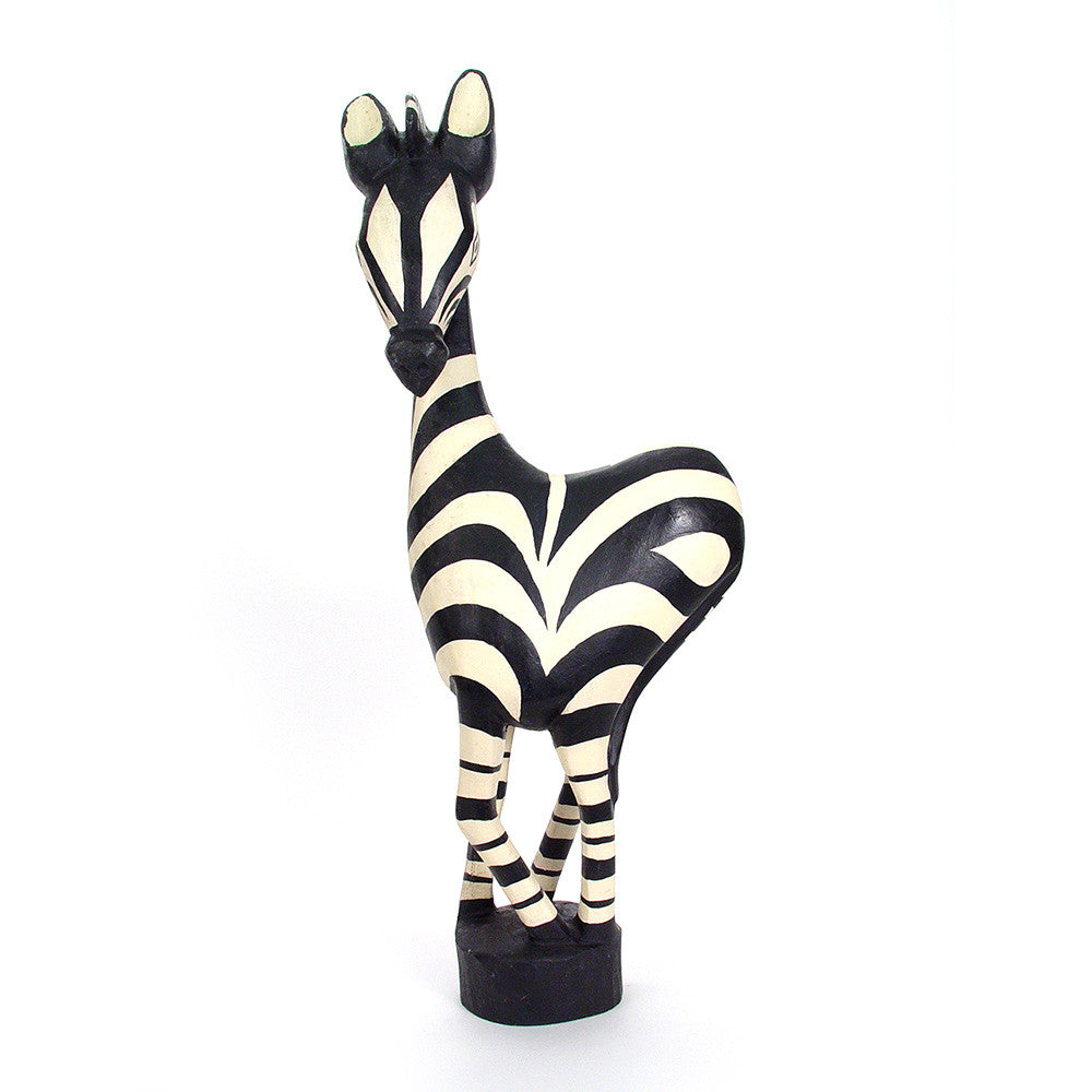Standing Wooden Zebra