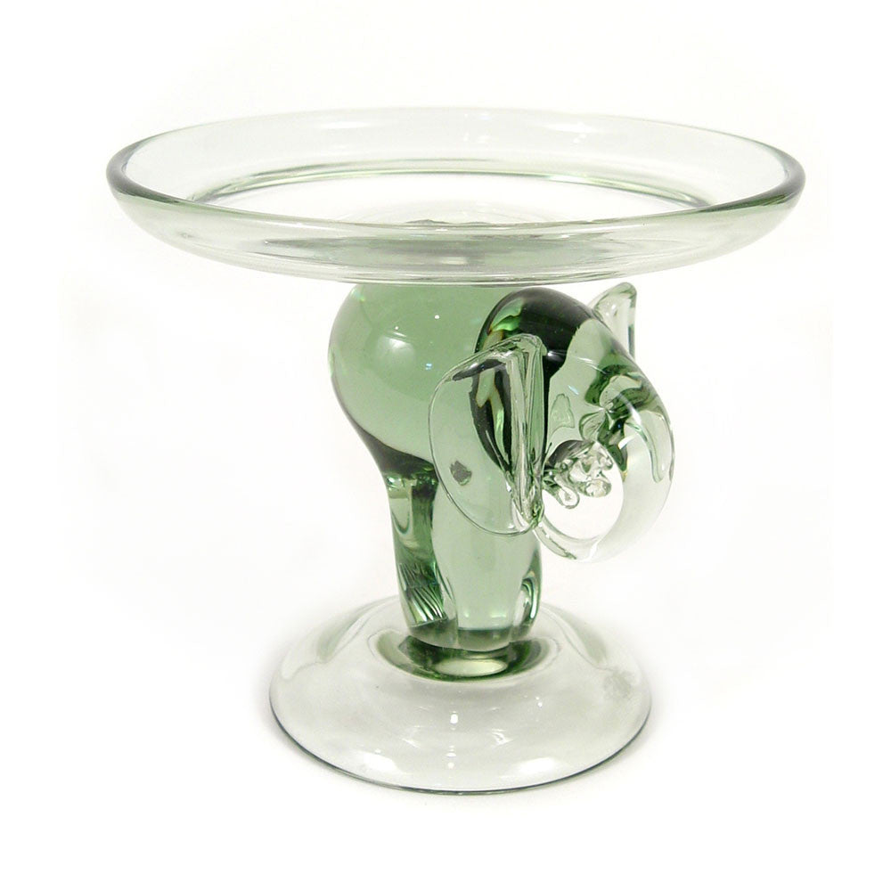 Recycled Glass Elephant Cake Plate