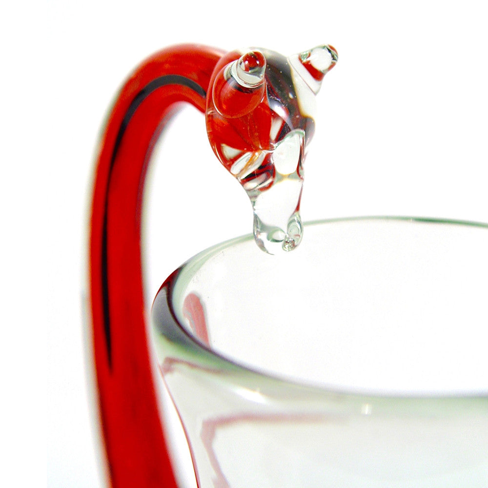 Recycled Glass Giraffe Pitcher