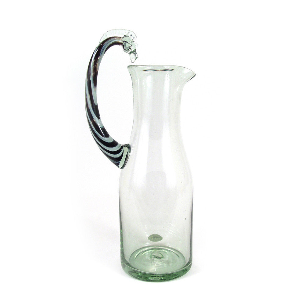 Recycled Glass Zebra Pitcher