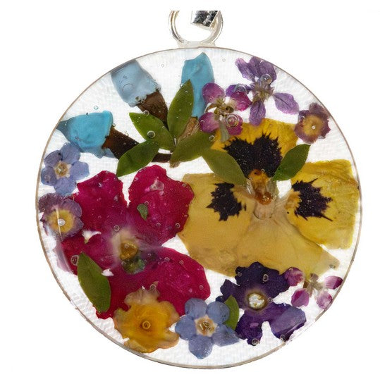 Pressed Bouquet Pendant Necklace