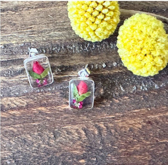 Pressed Mixed Flower Earrings