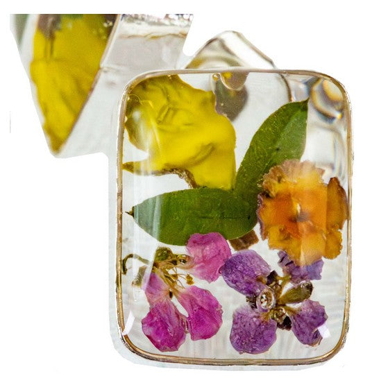 Pressed Mixed Flower Earrings