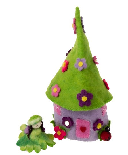 Purple Flower Fairy House