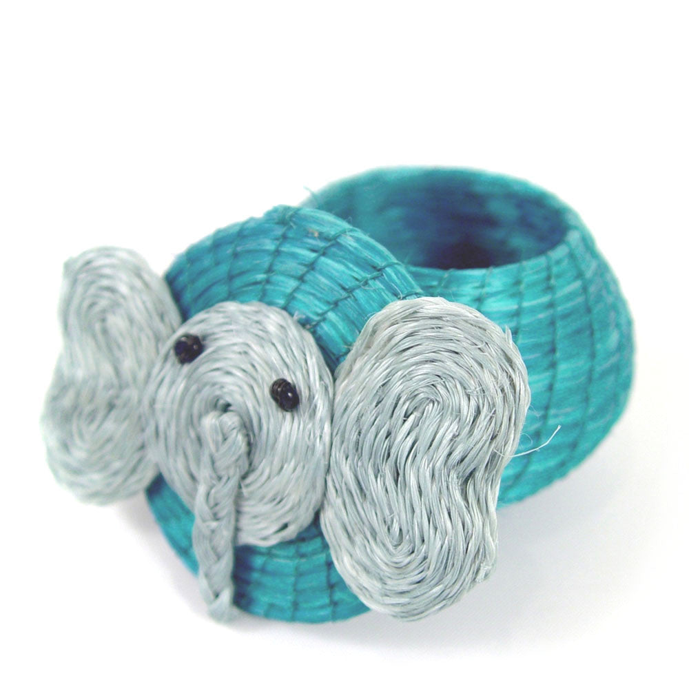 Mini Blue Elephant Basket