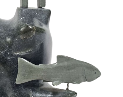 Native Alaskan Carved Shark Sculpture