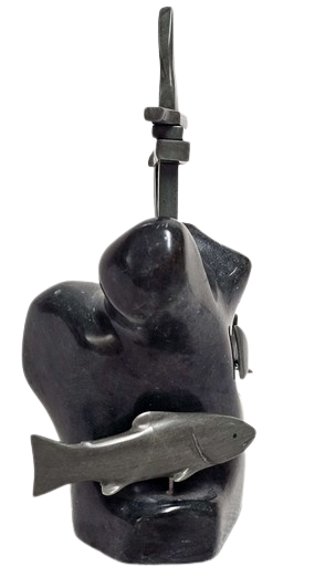 Native Alaskan Carved Shark Sculpture