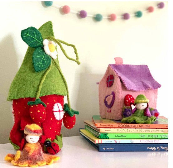 Strawberry Flower Fairy House
