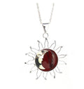 Sun and Moon Red Jasper Pendant