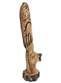 Eagle and Bear Spirit Totem Sculpture