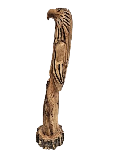 Eagle and Bear Spirit Totem Sculpture